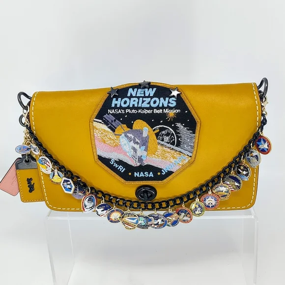Custom Coach Dinky X NASA. One-of-a-Kind/ Upcycled. Yellow - Picture 2 of 16
